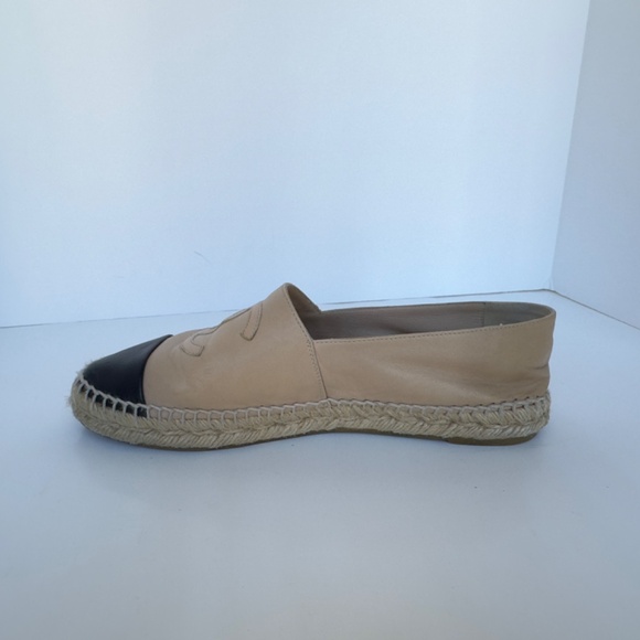 CHANEL Beige/Black Espadrilles, IT 40. As-Is Condition. - Picture 9 of 15